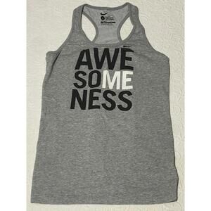 Nike Women's Gray 'AWESOME' Tank Top - Size L